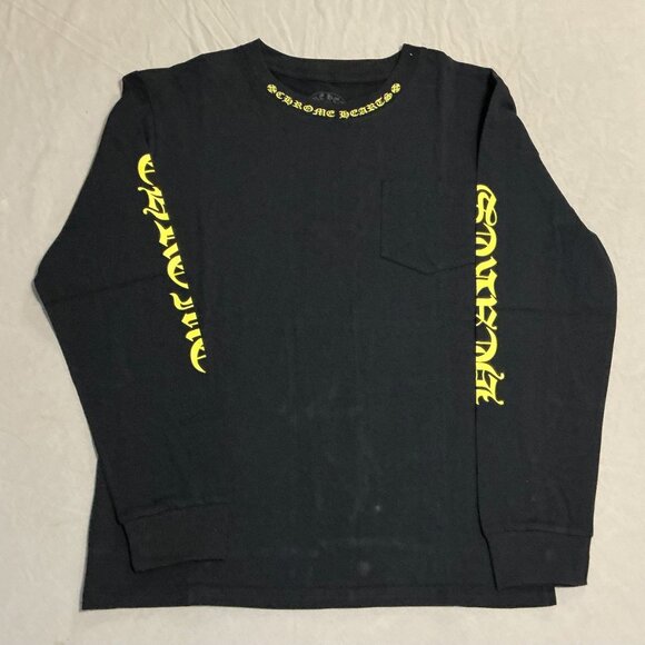 Black n yellow Chrome heart long sleeve - Picture 1 of 6